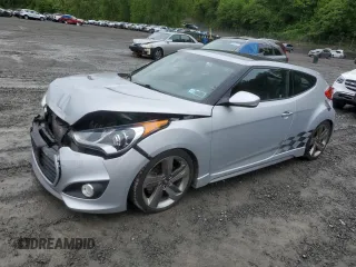 2015 Hyundai Veloster Turbo with VIN KMHTC6AE4FU232440, listed as a Copart auction lot 58053895 with 69,957 mi miles and Salvage title. Bid and sale history available at DreamBid. Image 1.