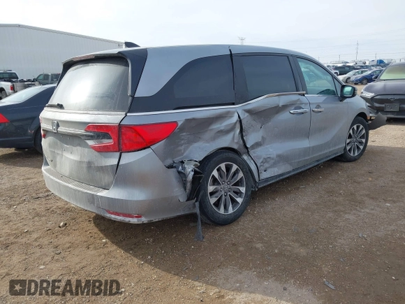 2023 Honda Odyssey EX-L with VIN 5FNRL6H68PB064308, listed as a IAAI auction lot 41450201 with 21,845 mi miles. Bid and sale history available at carsss.com. Image 4.