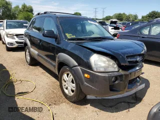 2007 Hyundai Tucson SE with VIN KM8JN12D27U670059, listed as a Copart auction lot 66517934 with 205,893 mi miles and Salvage Title. Bid and sale history available at carsss.com. Image 4.