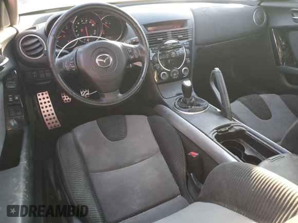 2006 Mazda RX-8 with VIN JM1FE173060201519, listed as a Copart auction lot 88363445 with 150,570 mi miles and Salvage Title. Bid and sale history available at carsss.com. Image 8.