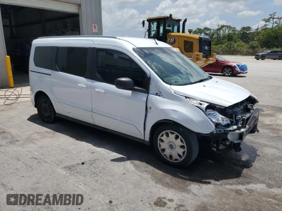 2018 Ford Transit Connect XLT with VIN NM0GE9F77J1372937, listed as a Copart auction lot 59725445 with 156,553 mi miles and Salvage title. Bid and sale history available at DreamBid. Image 4.
