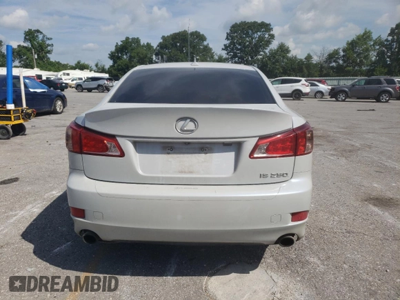 2011 Lexus IS 250 with VIN JTHBF5C24B5146844, listed as a Copart auction lot 62101595 with 161,483 mi miles and Salvage title. Bid and sale history available at DreamBid. Image 6.