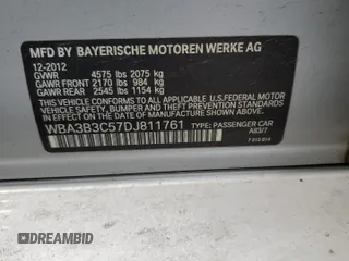 2013 BMW 3 Series 328i xDrive z VIN WBA3B3C57DJ811761, wystawiony jako Copart lot #60715455 z przebiegiem 111 198 mil mil oraz Szkoda całkowita • Salvage title. Historia ofert i sprzedaży dostępna na DreamBid. Obrazek 12.