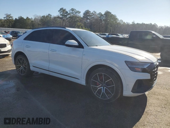 2019 Audi Q8 Prestige with VIN WA1FVAF13KD047532, listed as a Copart auction lot 48422995 with 0 mi miles and Salvage Title. Bid and sale history available at carsss.com. Image 4.