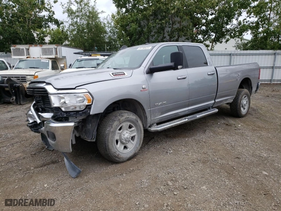 2021 Ram 2500 Big Horn with VIN 3C6UR5JL3MG628270, listed as a Copart auction lot 59798624 with 45,850 mi miles and Salvage Title. Bid and sale history available at carsss.com. Image 1.