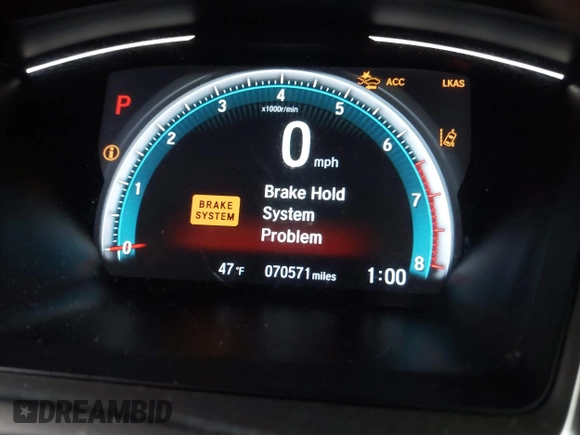 2019 Honda Civic Sedan EX with VIN 19XFC1F34KE014454, listed as a IAAI auction lot 41485090 with 70,571 mi miles. Bid and sale history available at carsss.com. Image 15.