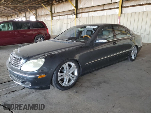 2004 Mercedes-Benz S-Class with VIN WDBNG75JX4A411979, listed as a Copart auction lot 83473264 with 0 mi miles and Clean Title. Bid and sale history available at carsss.com. Image 1.