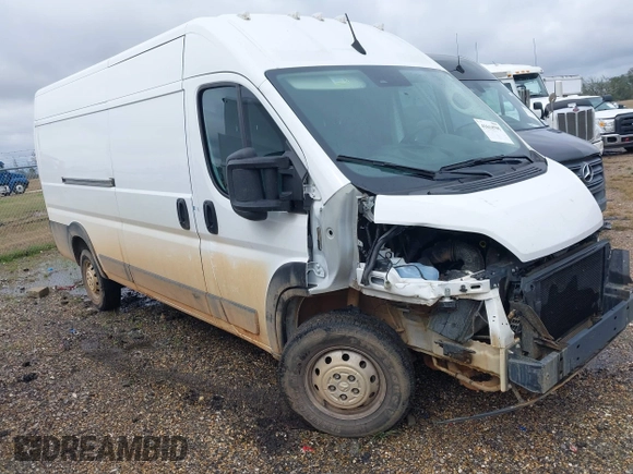 2023 Ram ProMaster Cargo with VIN 3C6MRVJG9PE521128, listed as a IAAI auction lot 41614795 with 43,950 mi miles and . Bid and sale history available at DreamBid. Image 1.