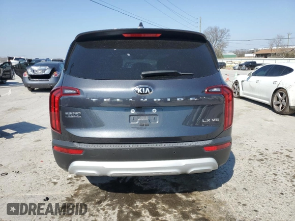 2020 Kia Telluride LX with VIN 5XYP24HCXLG090741, listed as a Copart auction lot 48859185 with 88,597 mi miles and Salvage Title. Bid and sale history available at carsss.com. Image 6.