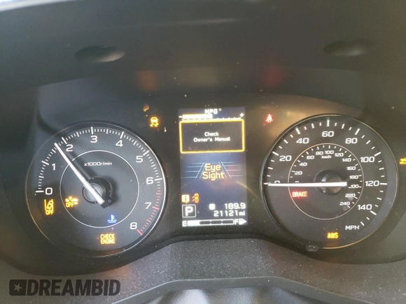 2022 Subaru Impreza z VIN 4S3GTAB6XN3711983, wystawiony jako Copart lot #49180345 z przebiegiem 21 121 mil mil oraz Szkoda całkowita • Salvage title. Historia ofert i sprzedaży dostępna na DreamBid. Obrazek 9.
