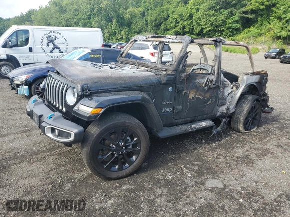 2023 Jeep Wrangler Sahara с VIN 1C4JJXP6XPW542086, выставлен на аукционе Copart как лот 64209345 с пробегом Не указан миль и Списание • Salvage title. История ставок и продаж доступна на DreamBid. Изображение 1.