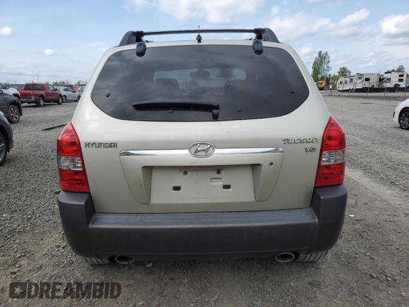 2006 Hyundai Tucson GLS with VIN KM8JN12D76U461589, listed as a Copart auction lot 54771285 with 91,688 mi miles and Clean Title. Bid and sale history available at carsss.com. Image 6.