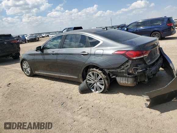 2018 Genesis G80 3.8L with VIN KMHGN4JE1JU216608, listed as a Copart auction lot 69066284 with 65,386 mi miles and Clean Title. Bid and sale history available at carsss.com. Image 2.