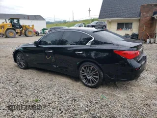 2016 Infiniti Q50 Red Sport 400 with VIN JN1FV7AR4GM450788, listed as a Copart auction lot 63069385 with 87,740 mi miles and Salvage title. Bid and sale history available at DreamBid. Image 2.