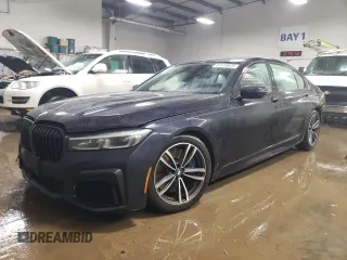 2021 BMW 7 Series 750i xDrive with VIN WBA7U2C08MCF39996, listed as a Copart auction lot 51114675 with 43,625 mi miles and Salvage Title. Bid and sale history available at carsss.com. Image 1.
