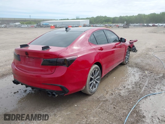 2018 Acura TLX with VIN 19UUB2F37JA003760, listed as a IAAI auction lot 42263439 with 89,150 mi miles and . Bid and sale history available at DreamBid. Image 4.