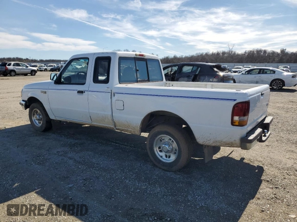 1997 Ford Ranger XLT with VIN 1FTCR14X9VPA46098, listed as a Copart auction lot 45974715 with 115,151 mi miles and Salvage title. Bid and sale history available at DreamBid. Image 2.