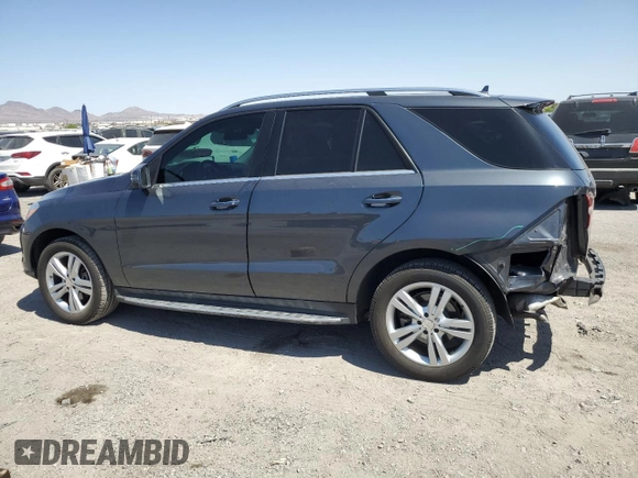 2015 Mercedes-Benz M ML 350 with VIN 4JGDA5JB9FA592587, listed as a Copart auction lot 52114055 with 73,978 mi miles and Salvage Title. Bid and sale history available at carsss.com. Image 2.