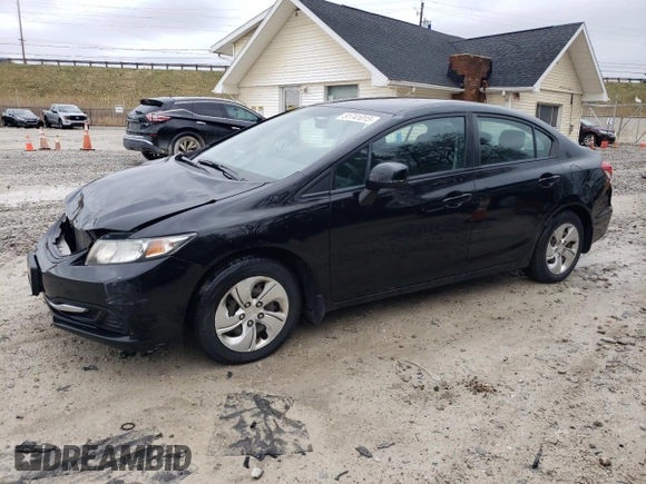 2013 Honda Civic LX z VIN 19XFB2F56DE004635, wystawiony jako Copart lot #51741015 z przebiegiem 104 211 mil mil oraz Czysty tytuł • Clean title. Historia ofert i sprzedaży dostępna na DreamBid. Obrazek 1.