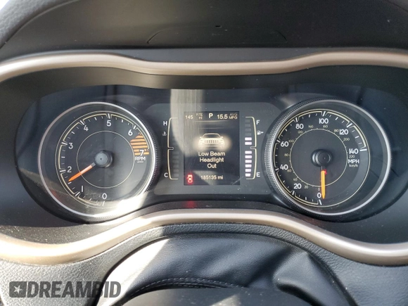 2016 Jeep Cherokee Latitude with VIN 1C4PJLCB6GW201337, listed as a Copart auction lot 50885755 with 185,135 mi miles and Salvage Title. Bid and sale history available at carsss.com. Image 9.