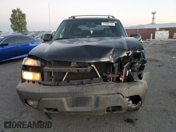 2004 Chevrolet Avalanche Z71 with VIN 3GNEK12T74G287441, listed as a Copart auction lot 74966144 with 191,595 mi miles and Salvage Title. Bid and sale history available at carsss.com. Image 5.