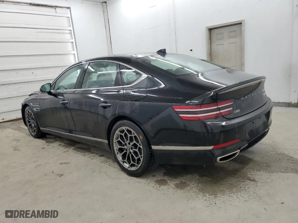 2021 Genesis G80 2.5T with VIN KMTGB4SC7MU047372, listed as a Copart auction lot 46573574 with 36,598 mi miles and Salvage Title. Bid and sale history available at carsss.com. Image 2.