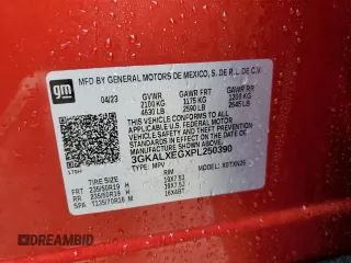 2023 GMC Terrain Denali with VIN 3GKALXEGXPL250390, listed as a Copart auction lot 56064525 with 24,512 mi miles and Salvage title. Bid and sale history available at DreamBid. Image 13.
