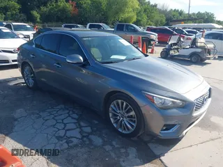 2020 Infiniti Q50 Pure with VIN JN1EV7APXLM200704, listed as a IAAI auction lot 42510889 with 77,556 mi miles and . Bid and sale history available at DreamBid. Image 1.
