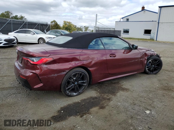 2022 BMW 4 Series M440i xDrive with VIN WBA63AT09NCL01453, listed as a Copart auction lot 72575524 with 30,646 mi miles and Salvage title. Bid and sale history available at DreamBid. Image 3.