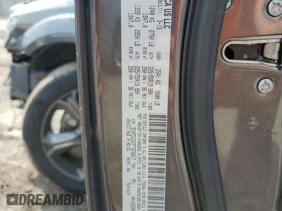 2015 Dodge Journey Crossroad with VIN 3C4PDDGG7FT676017, listed as a Copart auction lot 61740615 with 111,267 mi miles and Salvage title. Bid and sale history available at DreamBid. Image 13.