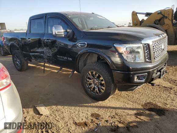 2016 Nissan Titan XD Platinum Reserve with VIN 1N6BA1F40GN506668, listed as a Copart auction lot 76357204 with 89,839 mi miles and Salvage Title. Bid and sale history available at carsss.com. Image 4.
