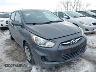 2012 Hyundai Accent GS with VIN KMHCT5AE4CU004346, listed as a IAAI auction lot 41617874 with 156,615 mi miles. Bid and sale history available at carsss.com. Image 1.