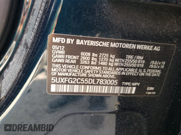 2013 BMW X6 xDrive35i z VIN 5UXFG2C55DL783005, wystawiony jako Copart lot #53490695 z przebiegiem 159 848 mil mil oraz Szkoda całkowita • Salvage title. Historia ofert i sprzedaży dostępna na DreamBid. Obrazek 14.