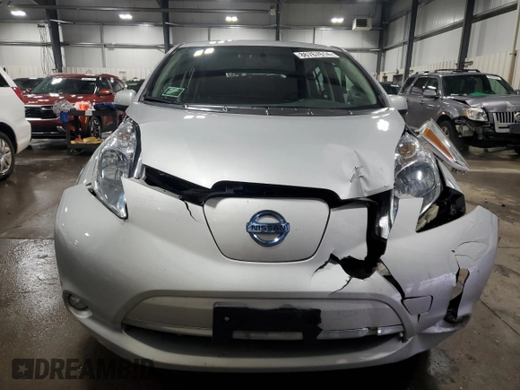 2017 Nissan LEAF S with VIN 1N4BZ0CP2HC306012, listed as a Copart auction lot 86767614 with 42,666 mi miles and Salvage Title. Bid and sale history available at carsss.com. Image 5.
