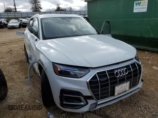 2021 Audi Q5 Premium Plus with VIN WA1BAAFY5M2098861, listed as a Copart auction lot 71633382 with 0 mi miles. Bid and sale history available at carsss.com. Image 4.