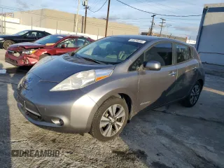 2015 Nissan LEAF SL with VIN 1N4AZ0CP8FC331747, listed as a Copart auction lot 44570235 with 74,955 mi miles and Salvage Title. Bid and sale history available at DreamBid. Image 1.