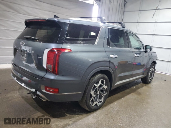 2022 Hyundai Palisade Calligraphy z VIN KM8R7DHE0NU411145, wystawiony jako Copart lot #47930585 z przebiegiem 63 027 mil mil oraz Szkoda całkowita • Salvage title. Historia ofert i sprzedaży dostępna na DreamBid. Obrazek 3.