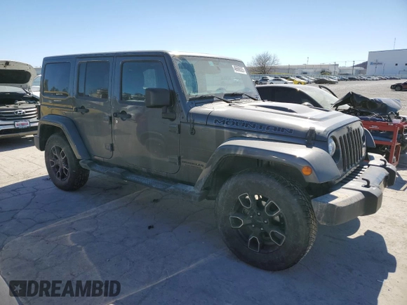 2017 Jeep Wrangler Unlimited Sahara with VIN 1C4BJWEGXHL687691, listed as a Copart auction lot 46696505 with 99,443 mi miles and Salvage Title. Bid and sale history available at carsss.com. Image 4.