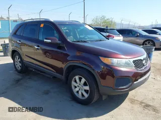 2012 Kia Sorento LX with VIN 5XYKT4A27CG280165, listed as a IAAI auction lot 41851408 with 119,218 mi miles. Bid and sale history available at carsss.com. Image 1.