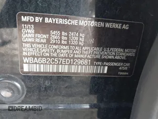 2014 BMW 6 Series 650i z VIN WBA6B2C57ED129681, wystawiony jako IAAI lot #42517803 z przebiegiem 208 644 mil mil oraz . Historia ofert i sprzedaży dostępna na DreamBid. Obrazek 9.