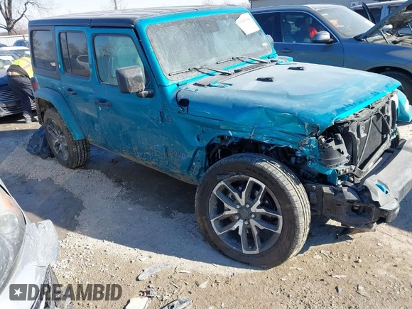 2024 Jeep Wrangler Sport S z VIN 1C4RJXN60RW254747, wystawiony jako IAAI lot #41428706 z przebiegiem 13 642 mil mil oraz . Historia ofert i sprzedaży dostępna na DreamBid. Obrazek 1.