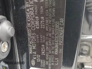2012 Kia Optima Hybrid with VIN KNAGM4AD3C5033851, listed as a Copart auction lot 45104815 with 85,645 mi miles and Salvage Title. Bid and sale history available at carsss.com. Image 14.
