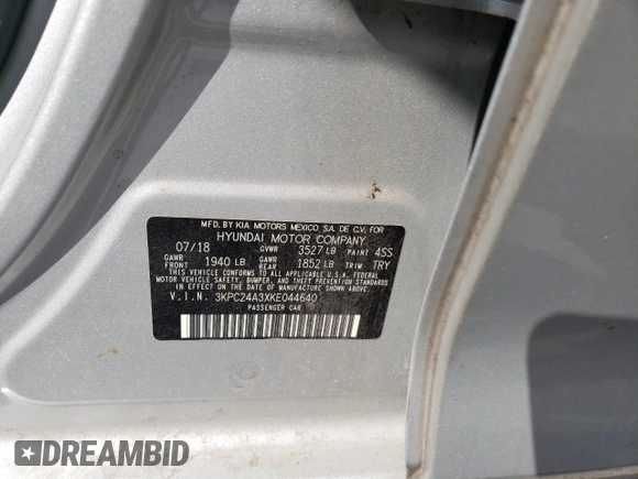 2019 Hyundai Accent SE with VIN 3KPC24A3XKE044640, listed as a Copart auction lot 75141053 with 76,199 mi miles. Bid and sale history available at carsss.com. Image 12.