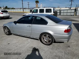 2002 BMW 3 Series 330Ci with VIN WBABN53432PH00160, listed as a Copart auction lot 42356525 with 184,495 mi miles and Salvage Title. Bid and sale history available at carsss.com. Image 2.