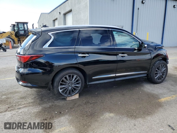 2020 Infiniti QX60 Luxe with VIN 5N1DL0MN8LC526339, listed as a Copart auction lot 47597415 with 101,540 mi miles and Salvage Title. Bid and sale history available at DreamBid. Image 3.