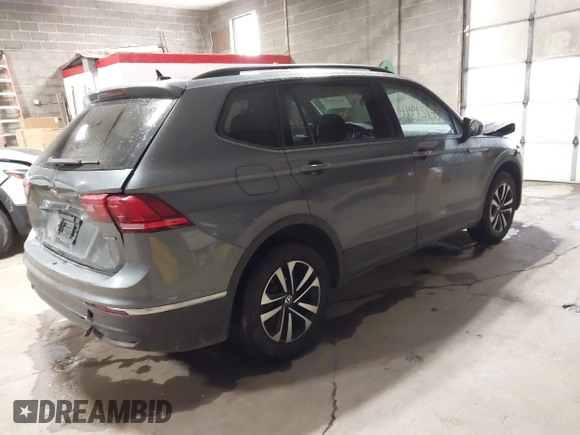 2024 Volkswagen Tiguan S with VIN 3VVFB7AX0RM183789, listed as a IAAI auction lot 41445847 with 1,500 mi miles and . Bid and sale history available at DreamBid. Image 4.