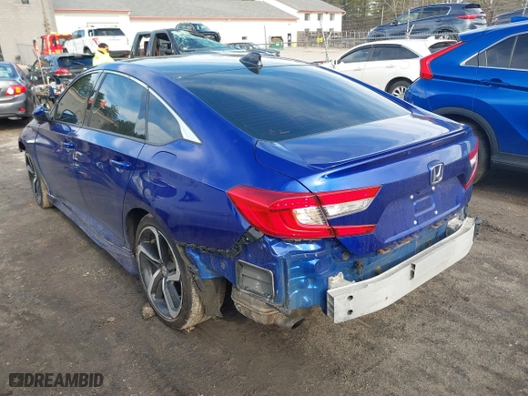 2020 Honda Accord Sedan Sport with VIN 1HGCV1F33LA145572, listed as a IAAI auction lot 41821328 with 54,956 mi miles. Bid and sale history available at carsss.com. Image 3.