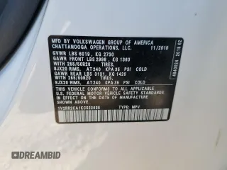 2019 Volkswagen Atlas SEL R-Line с VIN 1V2RR2CA1KC522035, выставлен на аукционе Copart как лот 46860645 с пробегом 43 569 миль миль и Списание • Salvage title. История ставок и продаж доступна на DreamBid. Изображение 13.