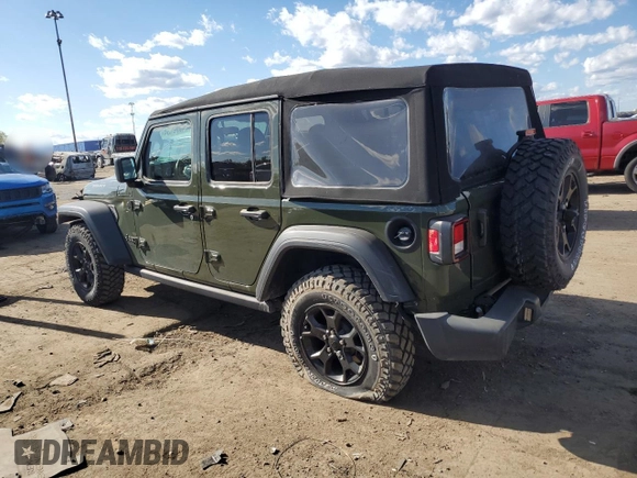 2023 Jeep Wrangler Willys with VIN 1C4HJXDN1PW523503, listed as a Copart auction lot 74976134 with 18,630 mi miles and Clean Title. Bid and sale history available at DreamBid. Image 2.