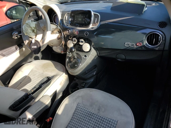 2017 FIAT 500 Pop with VIN 3C3CFFLR6HT594220, listed as a Copart auction lot 52114185 with 107,171 mi miles and Salvage title. Bid and sale history available at DreamBid. Image 8.